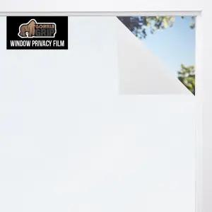 고릴라 가드 창문 프라이버시 필름 탈착식 양방향 햇빛 차단 재사용 가능한 잔여물 없는 스티커 유리
