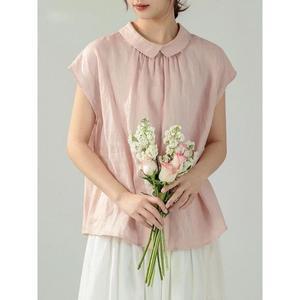 패션고리 여성 카라넥 셔링 데일리 블라우스 H1083