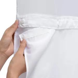 욕실 샤워 커튼 라이너 70W X 54H용 콘보 미오 1팩 호텔 패브릭 스냅 교체용 탈착식 발수