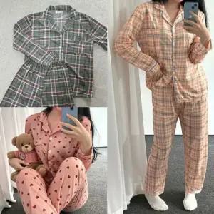 러블스파자마 홈하트 카라 긴팔 가을 원피스 이지 여성 세트