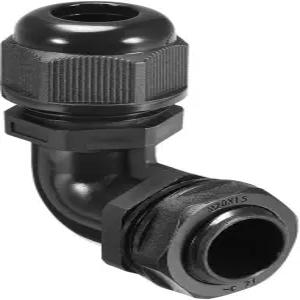 uxcell M20 케이블 글랜드 90도 방수 IP68 나일론 조인트 조절 가능한 9mm-14mm 다이아 와이어용 로크너트