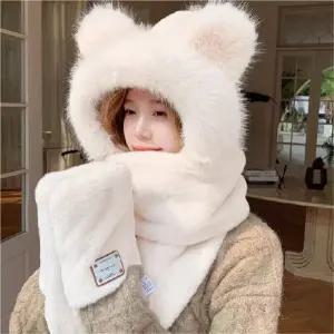 귀요미 후드 머플러 후리스 스키장 난방용품