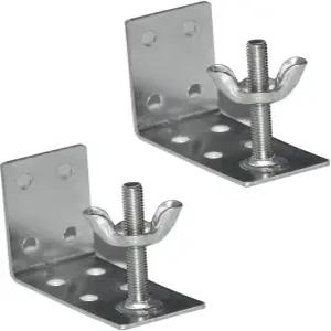 직조 목재 또는 대나무 그늘을 위한 2pc 장착 L 브래킷 및 윙너트 내부 천장 벽 마운트 로마 폴드 유니버설