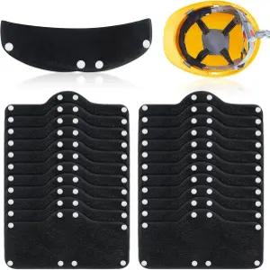 디데이 50개 하드햇 스웨트밴드 면 워셔블 헬멧 라이너 재사용 가능 헤드밴드 액세서리 이불 패드(블랙)