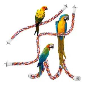 앵무새 컬러 횃대 장남감 그네 휴식공간 1P 40cm yrR3+4Ddo