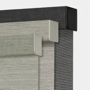 퍼실럭스 커스텀 사이즈 조명 필터링 무선 롤러 블라인드 천연 직조 스트라이프 원단 보온성 개인정보 보호