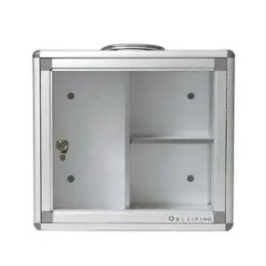 벽걸이형 알루미늄 구급함 중형 이동식 잠금장치 약통 응급약통 구급상자