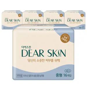 [롯데백화점]깨끗한나라 깨끗한나라 디어스킨 에어엠보 중형 16개입x5팩