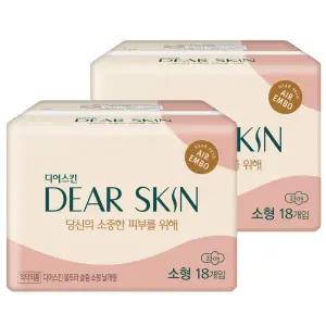 [롯데백화점]깨끗한나라 깨끗한나라 디어스킨 에어엠보 소형 18개입x2팩