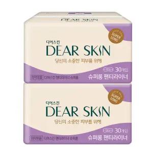 [롯데백화점]깨끗한나라 깨끗한나라 디어스킨 에어엠보 슈퍼롱 라이너 뉴 30개입x2팩