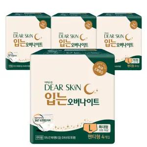 [롯데백화점]깨끗한나라 깨끗한나라 디어스킨 에어엠보 입는오버나이트 뉴 특대형 4개입x4팩