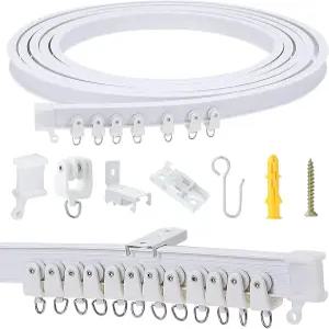 5미터(16.4피트) 유연한 구부릴 수 있는 천장 커튼 트랙 방 칸막이 창문 처리 또는 베이 샤워 트레일러