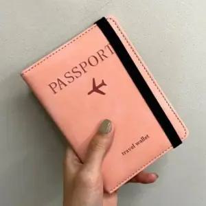 밴드형 여권 케이스 핑크 여권지갑 여행용 파우치 지갑
