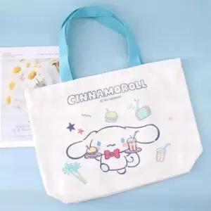 산리오 캐릭터 캔버스 토트백 가벼운 데일리 학생 보조 가방 에코백