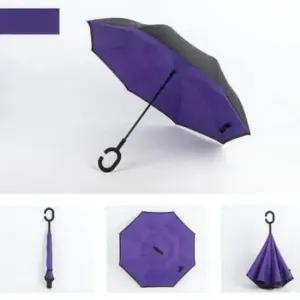 차량용 역방향 장우산 빗물 차단 반전 우산 2단 접이식 물튐 방지 고급형 튼튼한