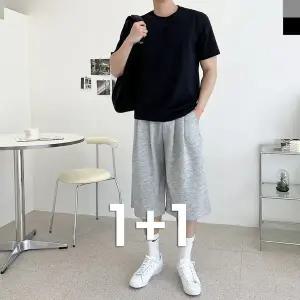 블레오 남자 버뮤다 와이드 트레이닝 7부 반바지 (1+1) DM2601081633