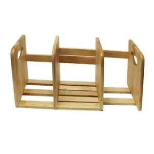 길이조절 원목 자바라 접이식 책꽂이 W