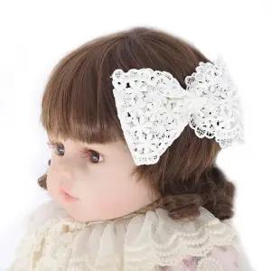 [아랑로랑] 제니 레이스 빅리본 집게핀 헤어핀