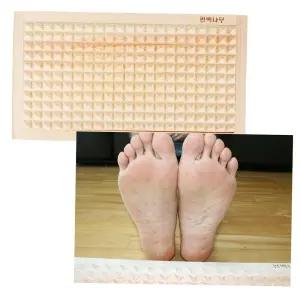 마사지기 국산 편백나무 발지압판 피라미드엠보대형