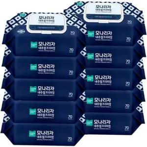 캡형 모나리자 내추럴 물티슈 70매x10팩