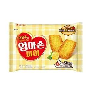 롯데 G0F6X2X2 엄마손 파이 254g 20봉입 1박스 10개입