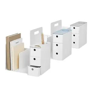 사무용품 오피스 데스크정리 3단서랍 멀티책꽂이