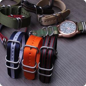 고품질 밀도 나일론 시계 밴드 20mm 나토 스트랩 프리미엄 편안한 스포츠 팔찌 액세서리