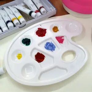 물감소분 손걸이형 미술 팔렛트