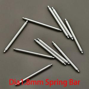 10PCS Dia 1.5mm/1.8mm 지원 없음 스프링 바 시계 스트랩 링크 핀 맞는 너비 팔찌 스테인레스 스틸