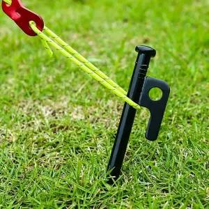 텐트 단조팩 20cm 텐트팩 말뚝 데크팩 카라비너 로프