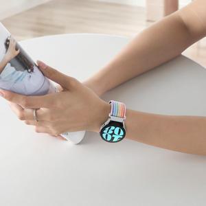 Amazfit Bip 6/5/GTS 4/3/2/2e/Mini/GTR 42mm/47mm/GTR 4/3 Pro 스포츠 팔찌 Active 2 밴드용 나일론 루프