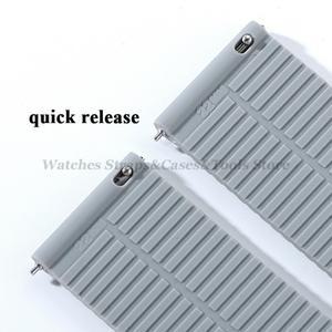 부드러운 실리콘 시계 밴드 퀵 릴리스 고무 스트랩 18mm 오메가 화웨이 교체 팔찌