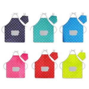국산 스타 어린이 앞치마+두건 방수 미술 3사이즈