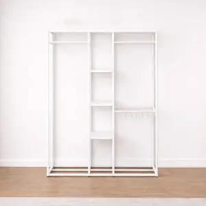 아트박스/가구느낌 장드레스룸행거 스탠드 옷장 시스템 철제 1000