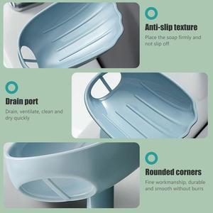 흡착식 비누받침대 벽걸이형 세탁실용품 물빠짐 화장실 트레이 플라스틱 비누 비누홀더