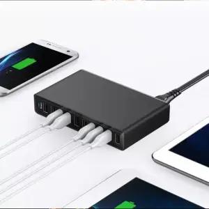 10포트 전원 멀티충전기 한국규격 10구 고속충전기 아이폰 태블릿 게임기충전기 블랙 E530