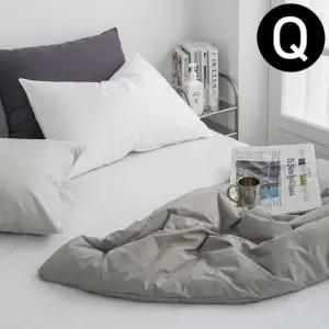 샤이니 40수 순면 홑 매트리스커버 퀸 Q 화이트