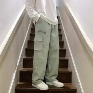 [JED] 봄 루즈핏 바지 캐주얼 편한 남성 와이드 밴딩 카고팬츠 여름 데일리