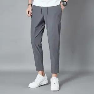 [JED] 밴딩 2컬러 팬츠 편한 스판 7부 일자핏 남성 여름 면 바지