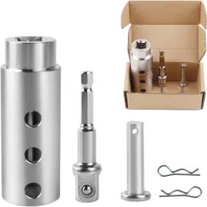 1인치 잭 드라이브 샤프트 스테인리스 스틸 핸들 무선 드릴 어댑터와 호환되는 Moalaok 트레일러 어댑터(탑