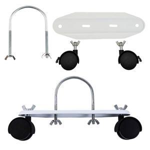 오일 충전 라디에이터용 코튼레이크 모바일 풀리 브래킷, 바퀴가 달린 360 회전식 전기 히터 프레임 베이스, 간편한 설치 수리 부품 액세서리, 2PCS