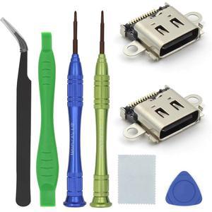 닌텐도 스위치 라이트용 하이니오 2팩 교체형 C 포트, 교체용 USB 충전 포트 충전기 커넥터 수리 키트 액세서리