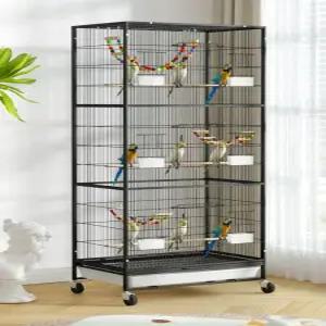 앵무새장 대형 이동장 앵무새 횟대 이동식 조류 케이지