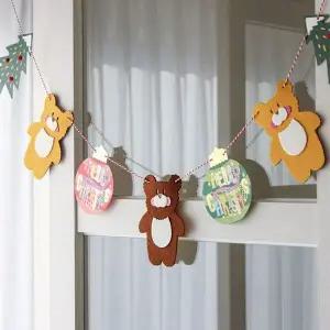 크리스마스가랜드 크리스마스 펠트 곰돌이 파티 1P 데코 가렌더