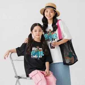 [NYKIDS]뉴욕꼬맹이 남여공용 패밀리룩 가족 커플 아동 주니어 반팔 티셔츠 W531