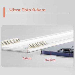 호환 2024 초박형 더블 커튼 트랙 천장 장착 레일 베어링  베이 창  발코니용  화이트  블랙  0.6cm  7kg