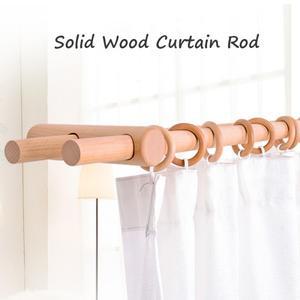 호환 너도밤나무 커튼 로드  싱글 더블 로만 폴  일본 나무 트랙 브래킷  거치대 링 액세서리  맞춤형