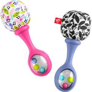 피셔프라이스 신생아 래틀 장난감 2종 발달 악기 이상 3개월 마라카스 U2018N 놀이 소프트 위한 핑크 퍼플