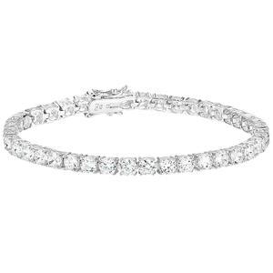 아마존 에센셜 도금 스털링 실버 라운드 컷 큐빅 지르코니아 테니스 팔찌