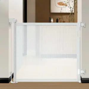 롤안전문 강아지 울타리 현관문 무타공 흰색 펜스